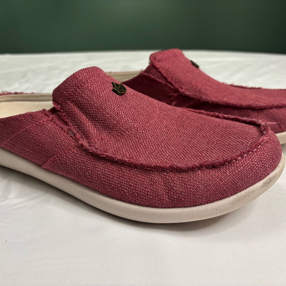 Spenco Shoes Womens 12 B Siesta Prana Mule Pink Canvas Casual Comfort Closed Toe - Picture 4 of 10